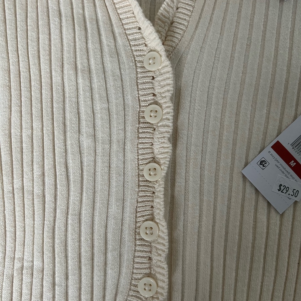 NWT Jessica Simpson Rib-Knit Button Down Sweater - Picture 8 of 11